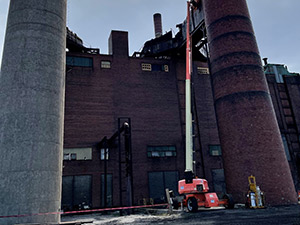 April 2021 - Preparation of Boiler House ductwork for removal