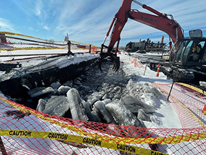 February 2022 - Preparing Quench Pit for COG Pipe
