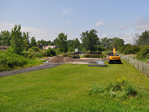 July 2021 - Installation of erosion and sediment control features before pond sediment management