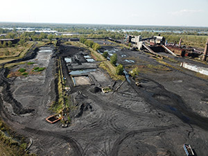 October 2020 - South Coal Yard dewatered in preparation for regrading